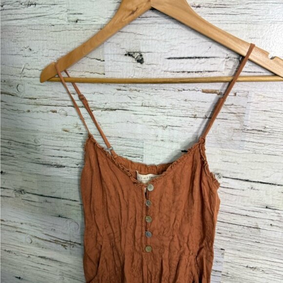 Salt water luxe womans embroidered brown Jumpsuit size xs - Picture 3 of 8